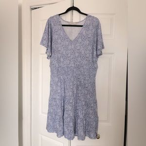 Floral Smocked Waist Tiered Dress